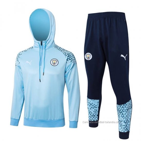 Chandal de Sudadera del Manchester City 2023-2024 Azul Claro - Haga un click en la imagen para cerrar