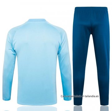 Chandal de Sudadera del Manchester City 2024 Azul y Blanco