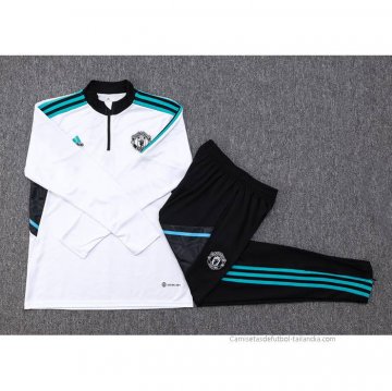 Chandal de Sudadera del Manchester United 2023-2024 Blanco