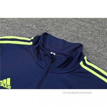Chandal de Sudadera del Manchester United 2022-2023 Azul y Verde
