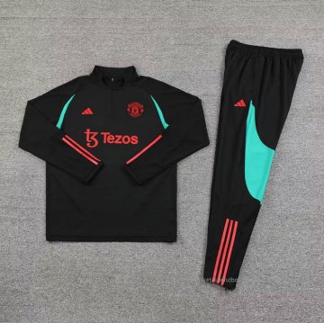 Chandal de Sudadera del Manchester United Nino 2023-2024 Negro