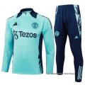 Chandal de Sudadera del Manchester United Nino 2024-2025 Verde