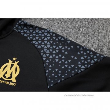 Chandal de Sudadera del Olympique Marsella 2023-2024 Negro y Gris