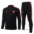 Chandal de Sudadera del Paises Bajos Nino 2026-2027 Negro