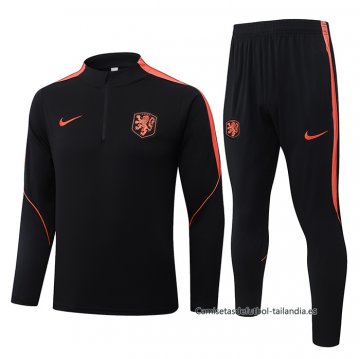 Chandal de Sudadera del Paises Bajos Nino 2026-2027 Negro Chandal de Sudadera del Paises Bajos Nino 2026-2027 Negro