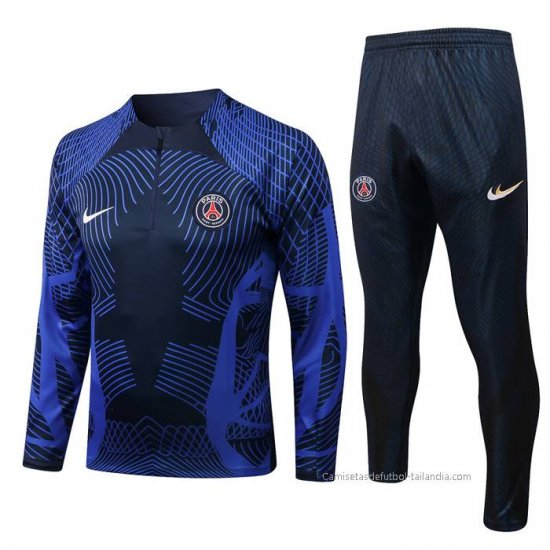 Chandal de Sudadera del Paris Saint-Germain 2022-2023 Azul - Haga un click en la imagen para cerrar