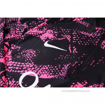 Chandal de Sudadera del Paris Saint-Germain 2022-2023 Negro y Rosa
