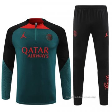 Chandal de Sudadera del Paris Saint-Germain Jordan 2022-2023 Verde Chandal de Sudadera del Paris Saint-Germain Jordan 2022-2023 Verde