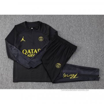 Chandal de Sudadera del Paris Saint-Germain Jordan 2023-2024 Negro