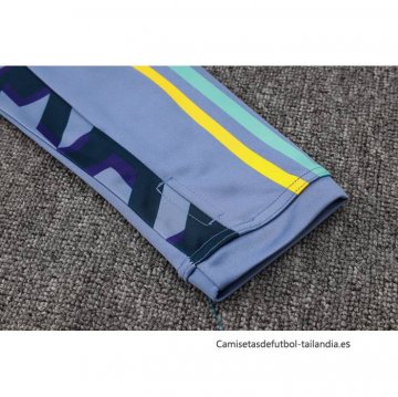 Chandal de Sudadera del Real Madrid 2024-2025 Negro y Gris