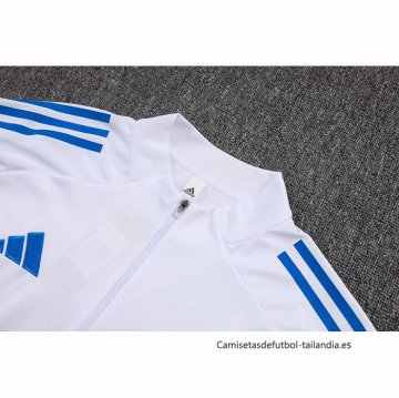 Chandal de Sudadera del Real Madrid 2025-2026 Blanco Azul