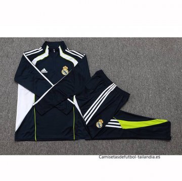 Chandal de Sudadera del Real Madrid 2025-2026 Negro Blanco