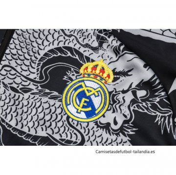 Chandal de Sudadera del Real Madrid Dragon 2024-2025 Negro
