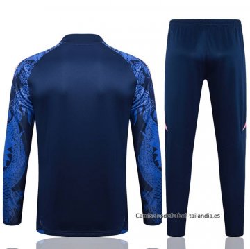 Chandal de Sudadera del Real Madrid Dragon Nino 2024-2025 Azul