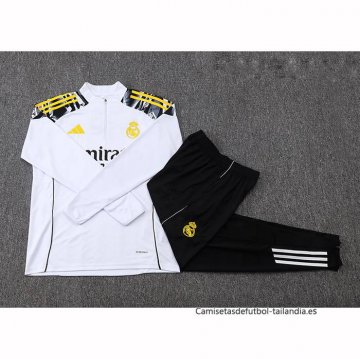 Chandal de Sudadera del Real Madrid Nino 2025-2026 Blanco