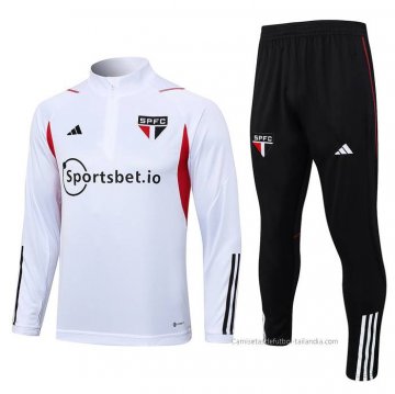 Chandal de Sudadera del Sao Paulo 2023-2024 Blanco Chandal de Sudadera del Sao Paulo 2023-2024 Blanco