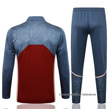 Chandal de Sudadera del Sao Paulo 2025-2026 Gris Rojo