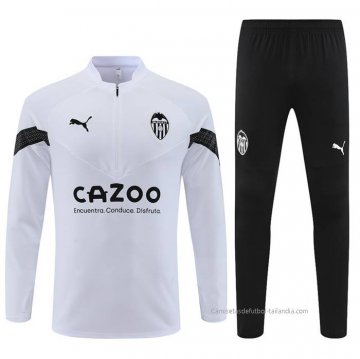 Chandal de Sudadera del Valencia 2022-2023 Blanco Chandal de Sudadera del Valencia 2022-2023 Blanco