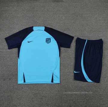 Chandal del Atletico Madrid Manga Corta 2022-2023 Azul - Pantalon Corto