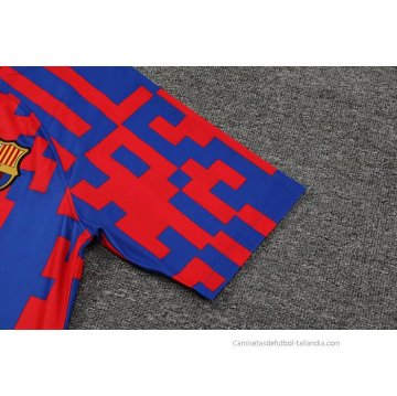 Chandal del Barcelona Manga Corta 2022-2023 Rojo y Azul - Pantalon Corto