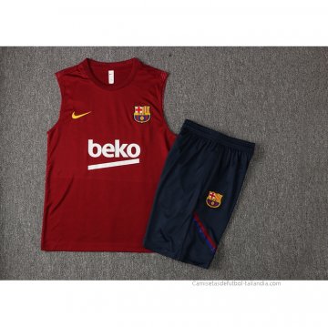 Chandal del Barcelona Sin Mangas 2021-2022 Rojo