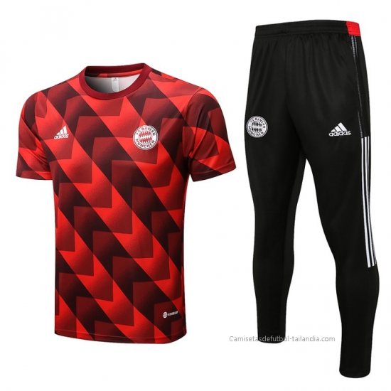 Chandal del Bayern Munich Manga Corta 2022-2023 Rojo - Haga un click en la imagen para cerrar