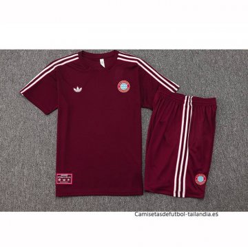 Chandal del Bayern Munich Manga Corta 2025-2026 Rojo - Pantalon Corto