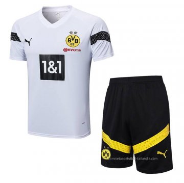 Chandal del Borussia Dortmund Manga Corta 2022-2023 Blanco - Pantalon Corto Chandal del Borussia Dortmund Manga Corta 2022-2023 Blanco - Pantalon Corto