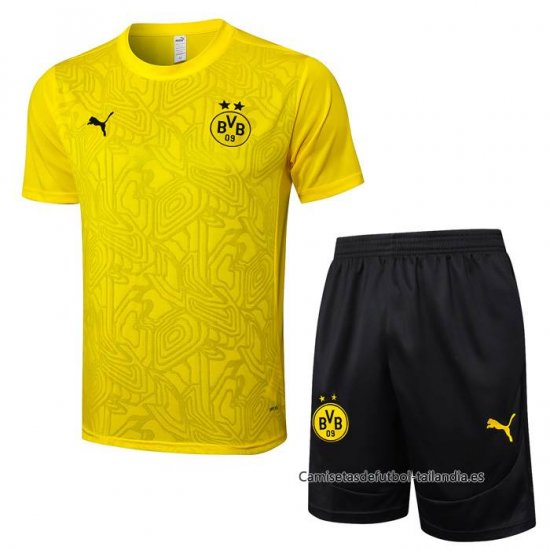 Chandal del Borussia Dortmund Manga Corta 2024-2025 Amarillo - Pantalon Corto - Haga un click en la imagen para cerrar