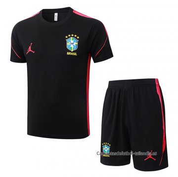Chandal del Brasil Manga Corta 2026-2027 Negro - Pantalon Corto Chandal del Brasil Manga Corta 2026-2027 Negro - Pantalon Corto