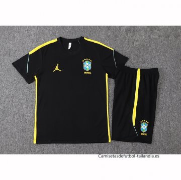 Chandal del Brasil Manga Corta 2026-2027 Negro - Pantalon Corto
