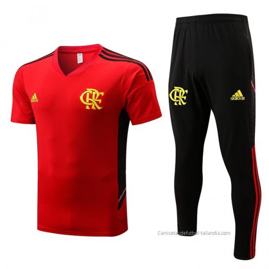 Chandal del Flamengo Manga Corta 2022-2023 Rojo - Haga un click en la imagen para cerrar