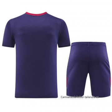 Chandal del Inglaterra Manga Corta 2024-2025 Purpura - Pantalon Corto