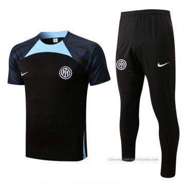 Chandal del Inter Milan Manga Corta 2022-2023 Negro Chandal del Inter Milan Manga Corta 2022-2023 Negro