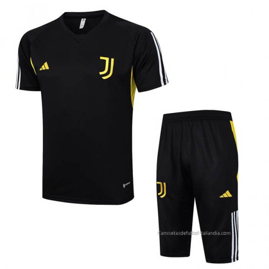 Chandal del Juventus Manga Corta 2023-2024 Negro - Pantalon Corto - Haga un click en la imagen para cerrar
