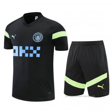 Chandal del Manchester City Manga Corta 2022-2023 Negro - Pantalon Corto Chandal del Manchester City Manga Corta 2022-2023 Negro - Pantalon Corto