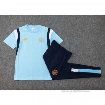 Chandal del Manchester City Manga Corta 2023-2024 Azul