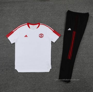 Chandal del Manchester United Manga Corta 2023-2024 Blanco