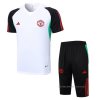 Chandal del Manchester United Manga Corta 2023-2024 Blanco y Negro - Pantalon Corto Chandal del Manchester United Manga Corta 2023-2024 Blanco y Negro - Pantalon Corto
