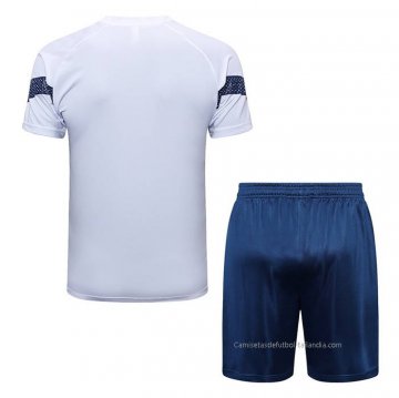 Chandal del Olympique Marsella Manga Corta 2022-2023 Blanco - Pantalon Corto