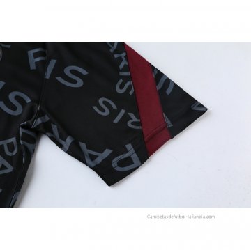 Chandal del Paris Saint-Germain Jordan Manga Corta 2021 Negro