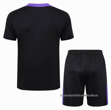 Chandal del Paris Saint-Germain Jordan Manga Corta 2024-2025 Negro - Pantalon Corto