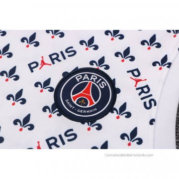 Chandal del Paris Saint-Germain Jordan Sin Mangas 2022-2023 Blanco
