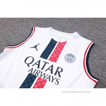 Chandal del Paris Saint-Germain Jordan Sin Mangas 2023-2024 Blanco