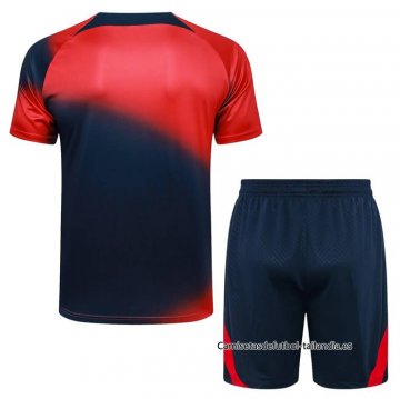 Chandal del Paris Saint-Germain Manga Corta 2023-2024 Rojo y Azul - Pantalon Corto