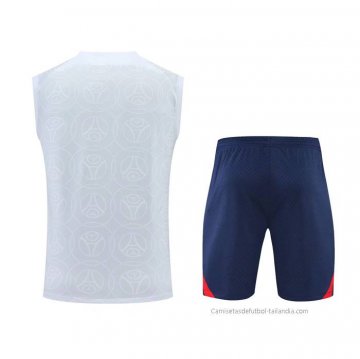 Chandal del Paris Saint-Germain Sin Mangas 2022-2023 Blanco
