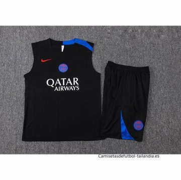 Chandal del Paris Saint-Germain Sin Mangas 2025-2026 Negro