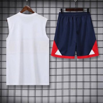 Chandal del Paris Saint-Germain Sin Mangas 2022-2023 Blanco y Gris