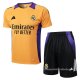 Chandal del Real Madrid Manga Corta 2024-2025 Amarillo - Pantalon Corto