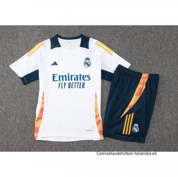 Chandal del Real Madrid Manga Corta 2024-2025 Blanco - Pantalon Corto